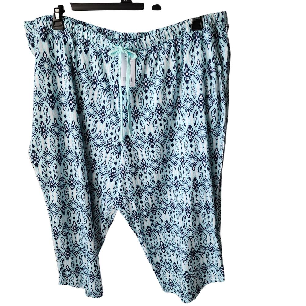 NWT Carole Hochman 2-Piece Pajama Set Aqua Blue | Cozy Lounge Sleepwear Women 2X - Picture 4 of 16